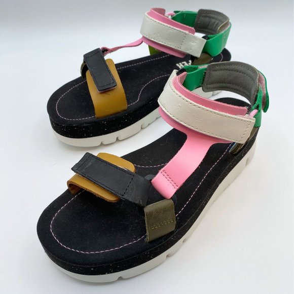 Camper Shoes - NWT Camper Oruga Up Colorful Platform Sandals - Strappy Womens Shoes Size EU 39